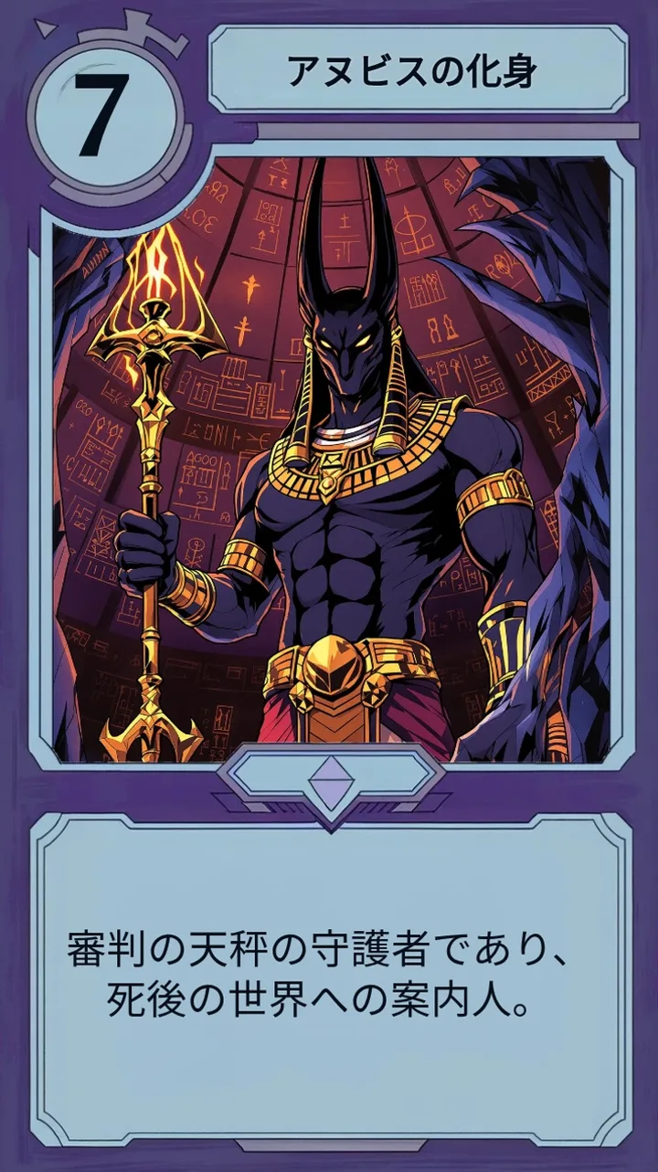 実際のムーン融合レシピに使われる親カード、Moonfall の Anubis Avatar。
