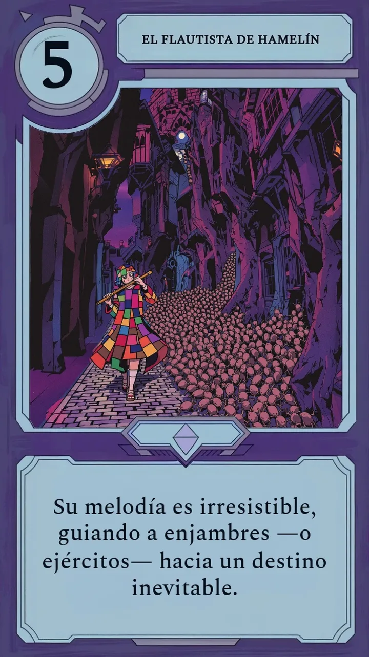 Una carta de Moonfall de Pied Piper, la segunda progenitora en una receta real de Fusión lunar.