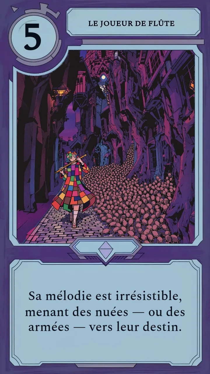 Une carte Moonfall Pied Piper, le second parent d'une vraie recette de Fusion lunaire.