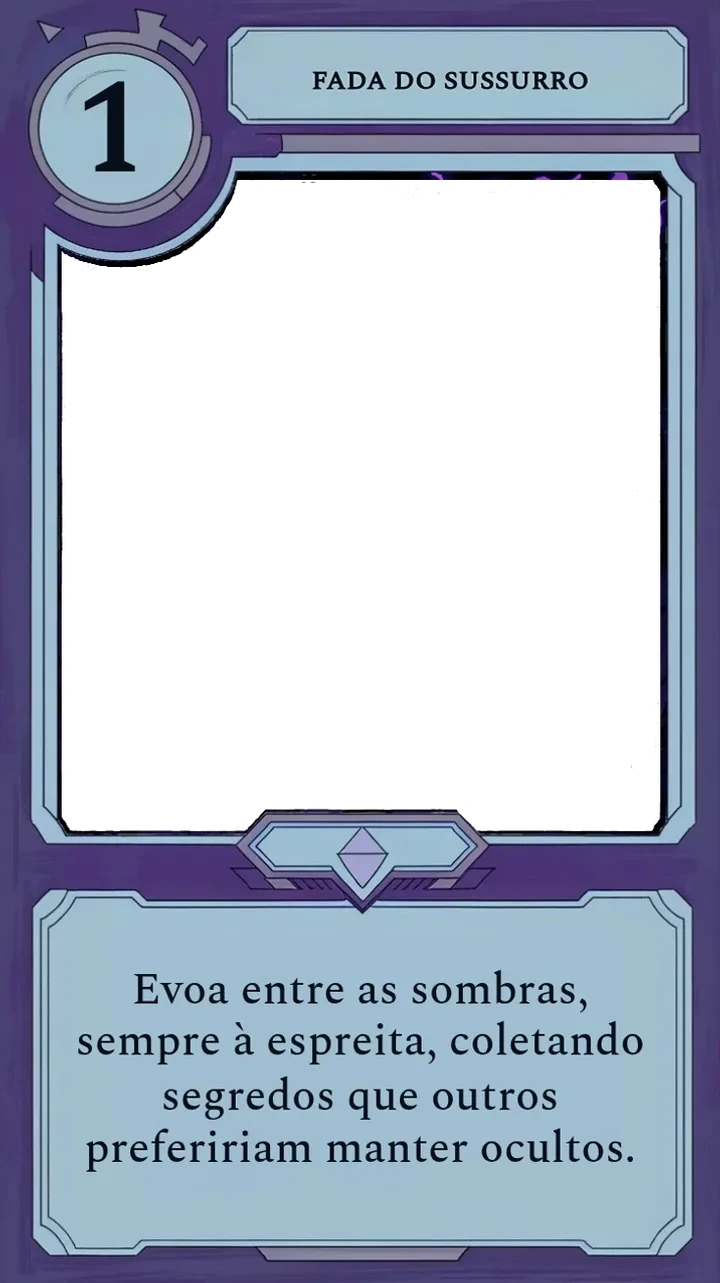 Uma versão Estelar animada da Fada do Sussurro — a pequena fada esvoaça e escuta dentro da própria moldura.