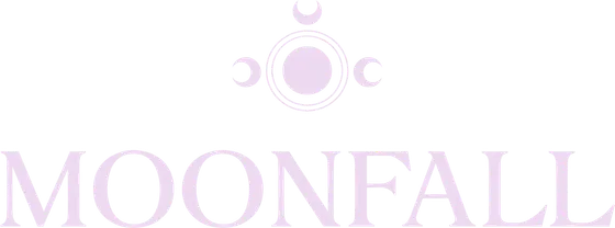 The Moonfall emblem and name in lilac.